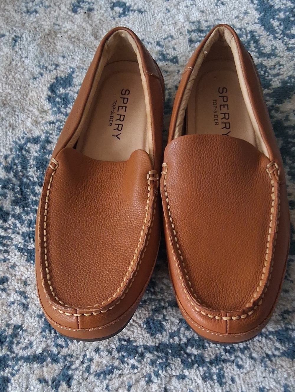 Sperry Men's Tan Leather Slip-On Boat Shoes